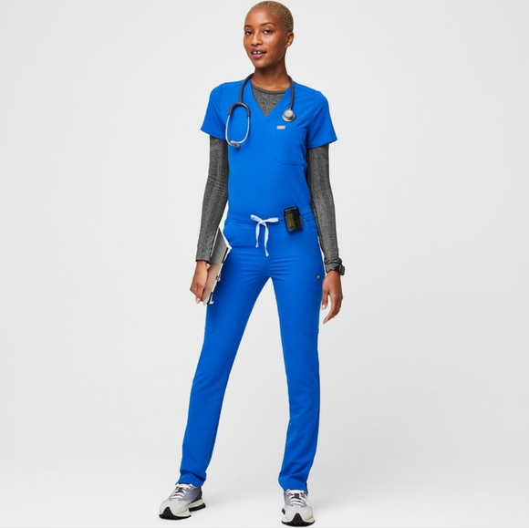 Figs Pants - Figs Royal Blue Women's Yola Skinny Scrub Pants Small
